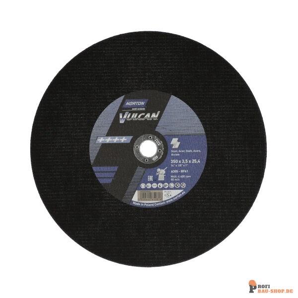 nortonschleifmittel/NORTON_schleifmittel_66252925469 Norton VULCAN  Fixed cut off wheels 350x3.5x25.4mm 30 GRIT_122493